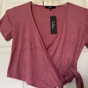 Lulu's Pink Wrap Top